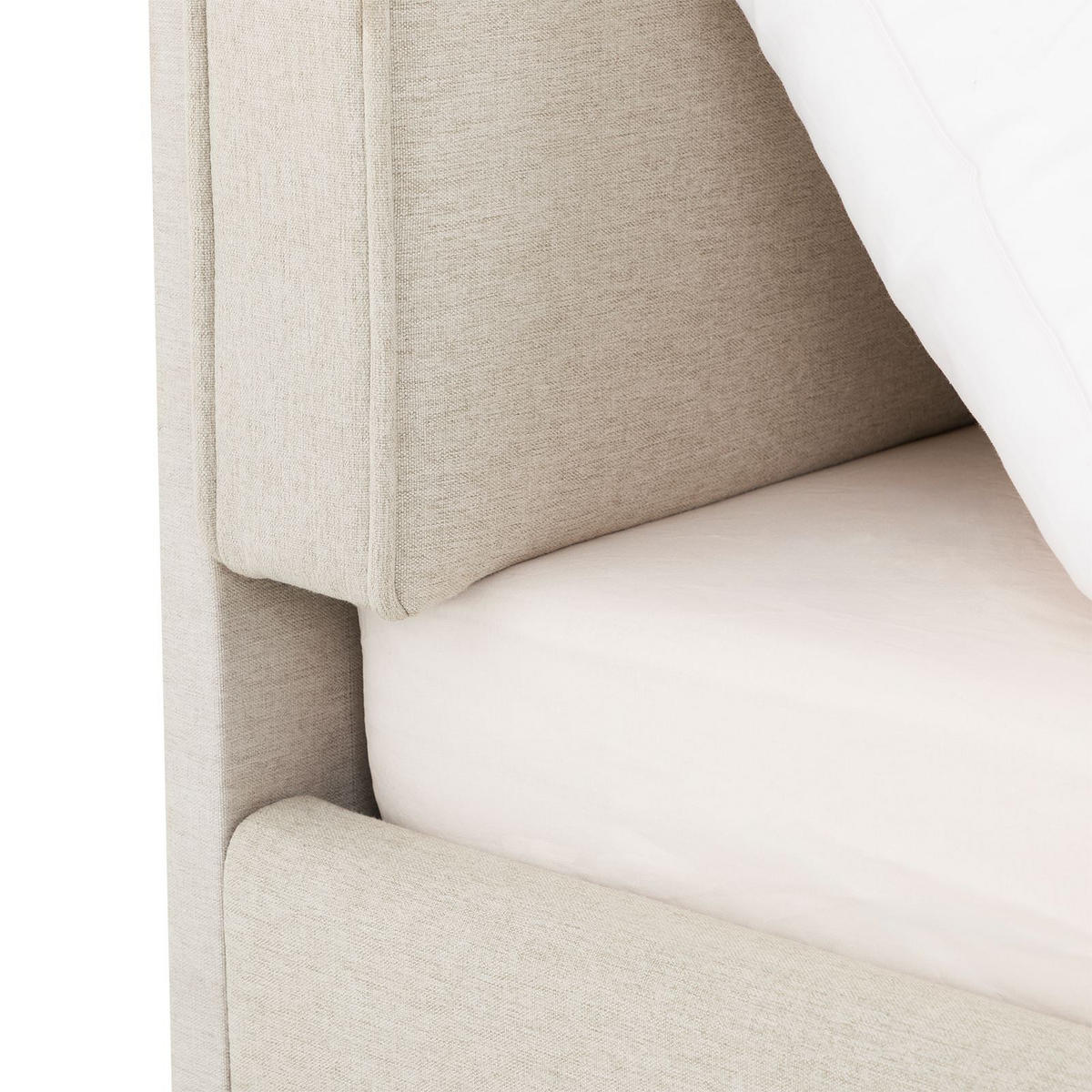 POLSTERBETT LATINI 180x200 cm beige - Beige, Textil (180/200cm) - IDIMEX