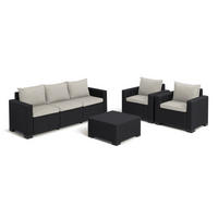 LOUNGESET California 4-teilig Loungeset in anthrazit - Anthrazit, Textil - Allibert