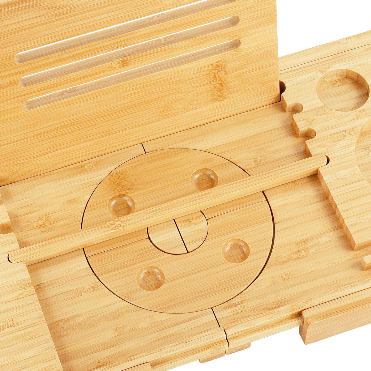 BADEWANNENABLAGE - Hellbraun, Holz (105/3.5/22cm) - Relaxdays