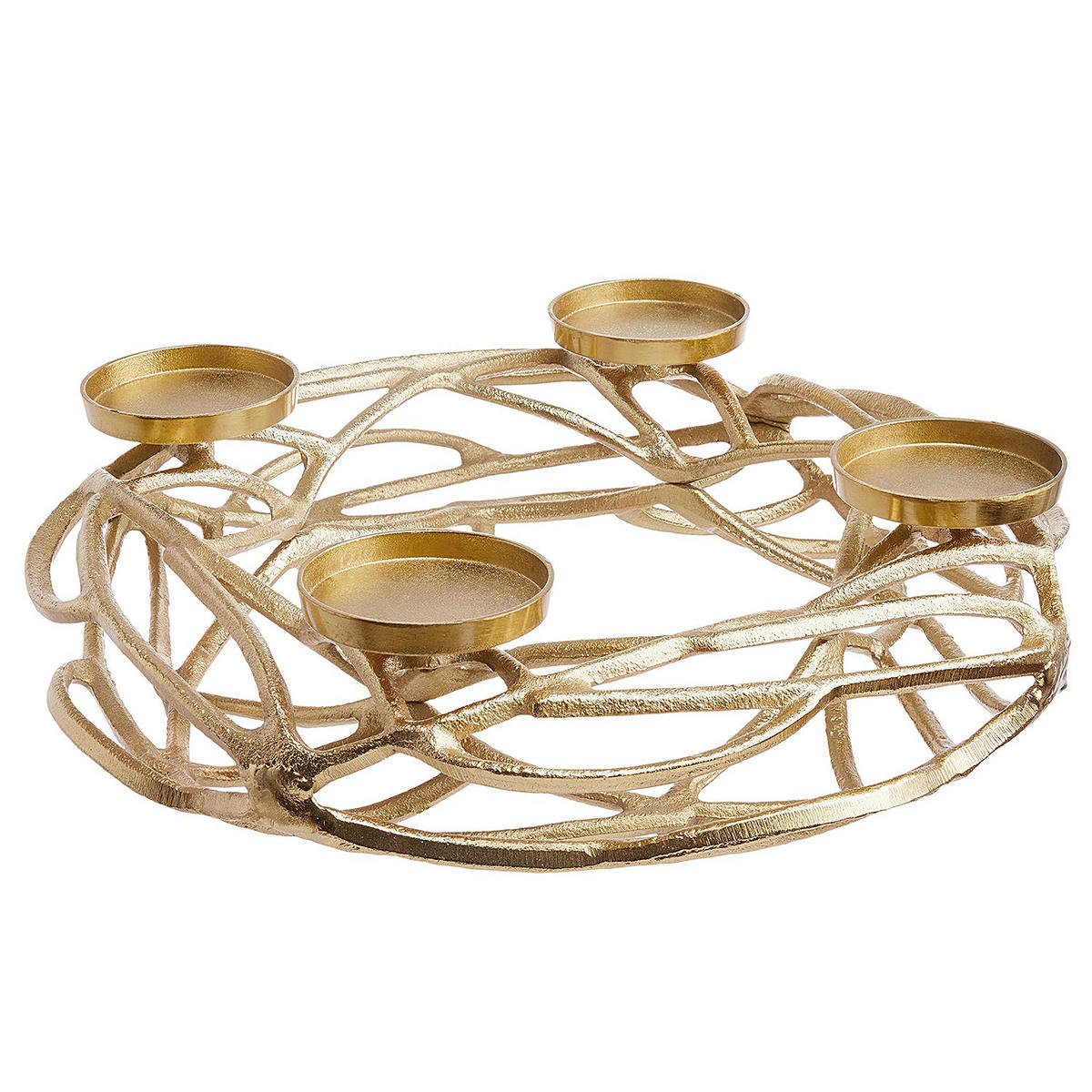 KRANZ Advent "Treibholz" - Goldfarben, Metall (10cm) - Butlers