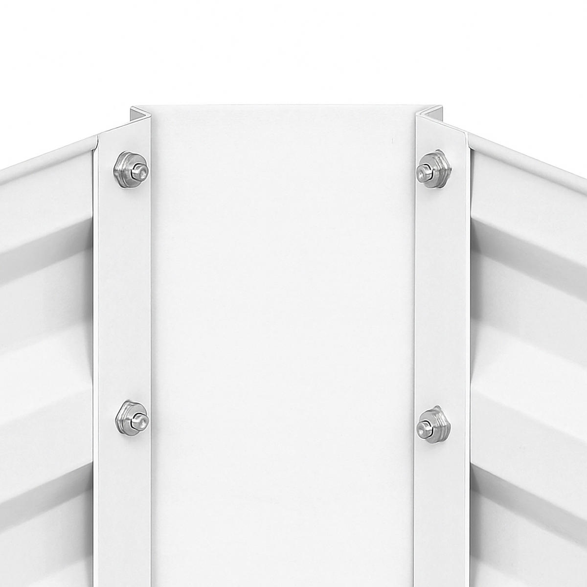 HOCHBEET - Weiß, Metall (90/30/90cm) - Relaxdays