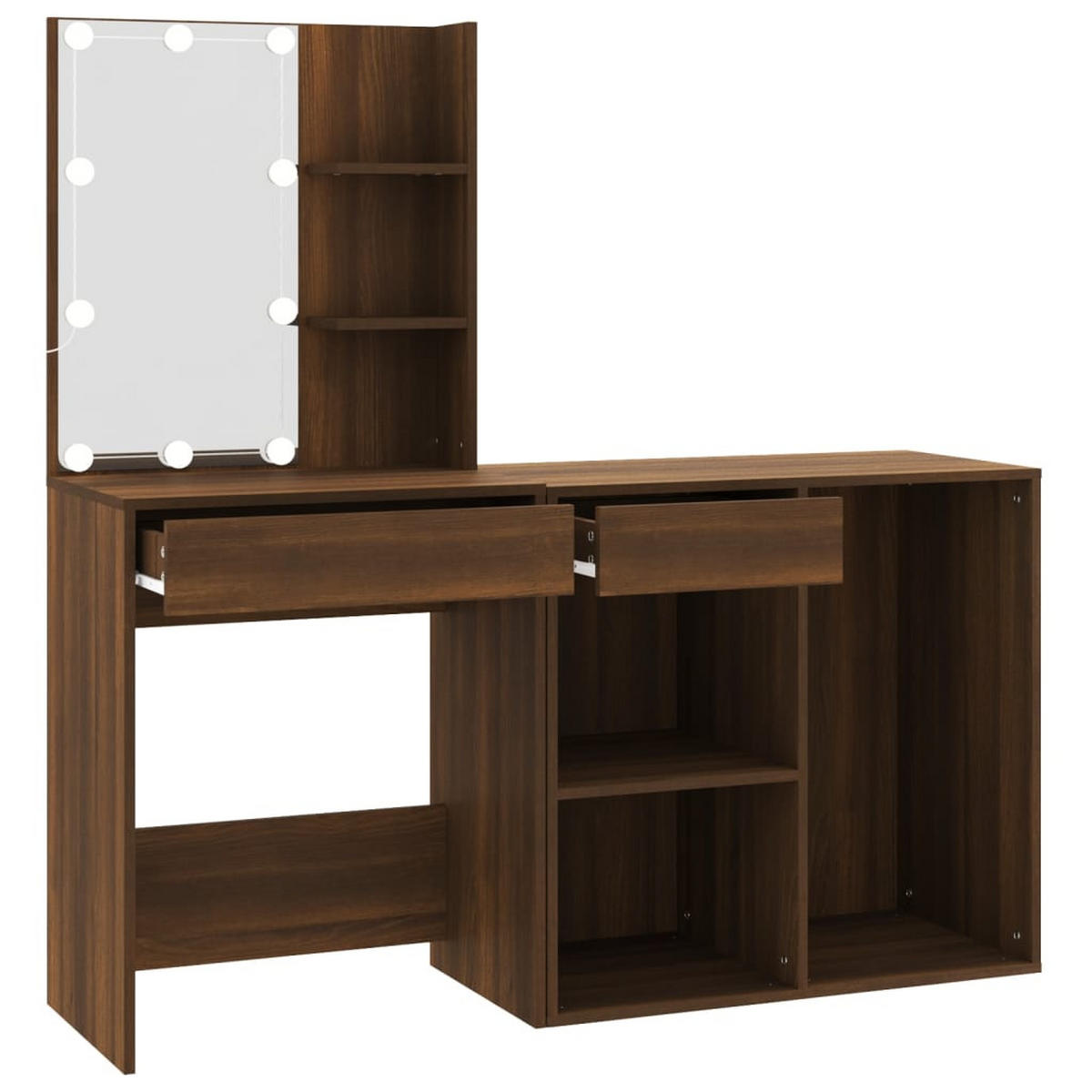 SCHMINKTISCH Cole 75/40/80 cm - Braun, Holzwerkstoff (75/80/40cm) - Nettlife
