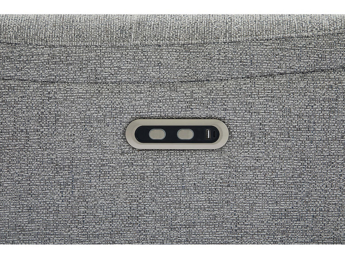 ELEKTRISCHER Relax-Sessel aus grauem Strukturstoff BREVIO - Grau, Textil (91/101/90cm) - Vente-Unique