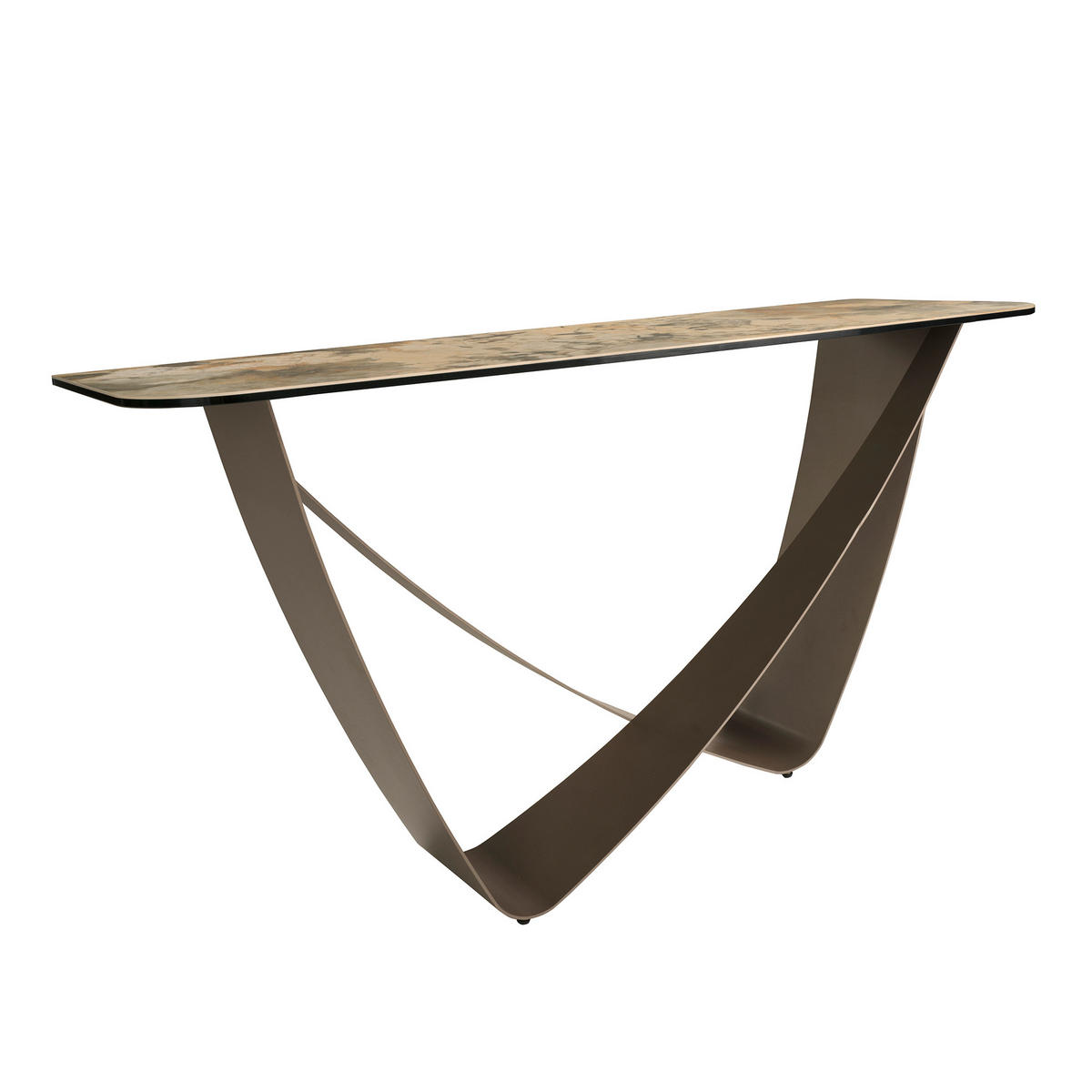 KONSOLENTISCH Rechteckig Beige Braun Taupé 150/50/80 - Beige, Keramik (50/150/80cm) - ANGEL CERDA