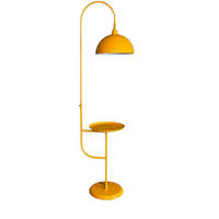STEHLAMPE Gorkiede aus Metall mit Dimmer und Ablage - Gelb, Metall (37/37/170cm) - Bamyum