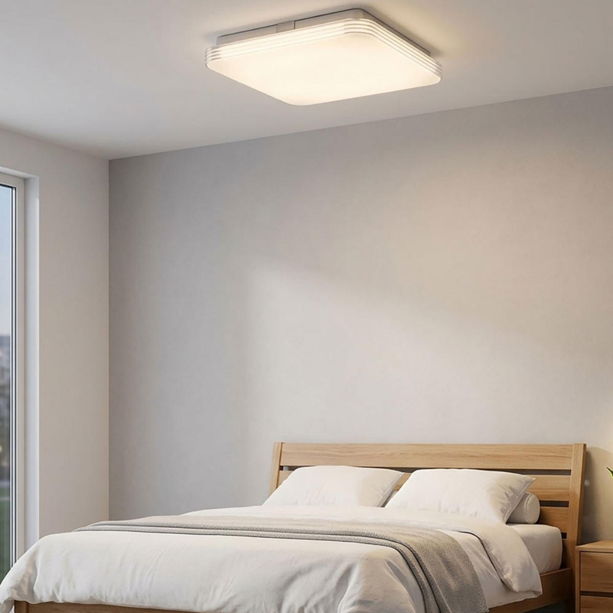 LED DECKENLEUCHTE TAHALRA Acryl Weiß - Weiß, Metall (27/27/5cm) - Globo Lighting