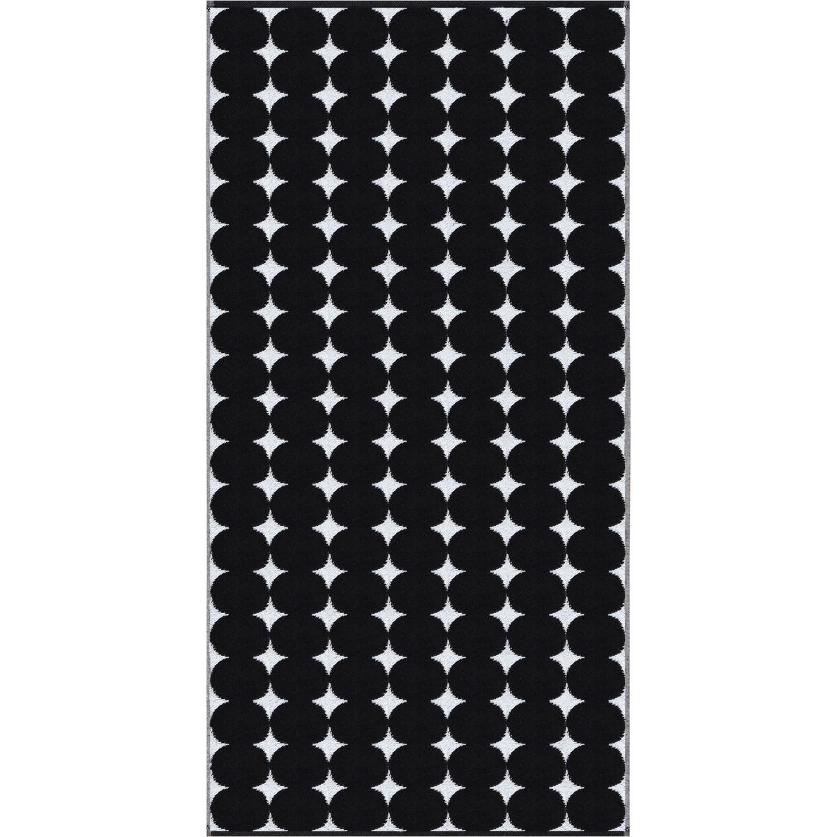 HANDTUCH BLACK&WHITE BUBBLES 6279 SCHWARZ/WEISS - 96 - Schwarz, Textil (50/100cm) - Cawoe