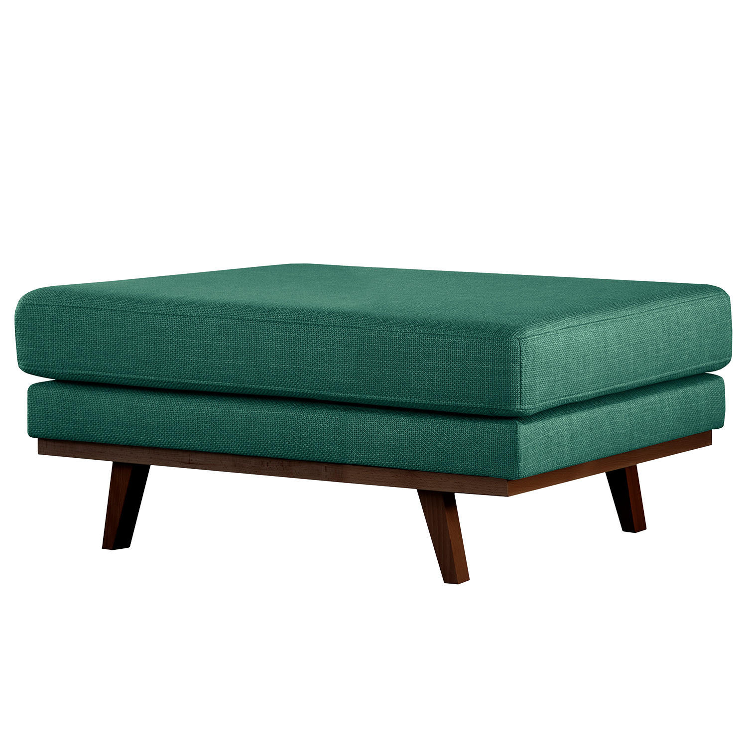 POLSTERHOCKER - Dunkelgrün/Buchefarben, Textil (85/43/60cm) - home24