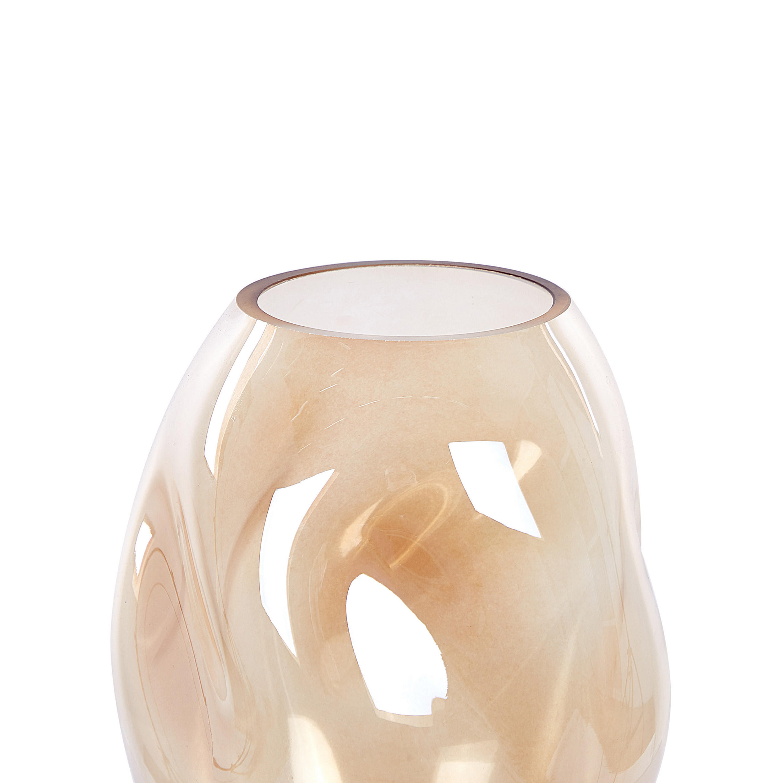 BLUMENVASE Glas orange Gerakini - Orange, Glas (20cm) - Beliani