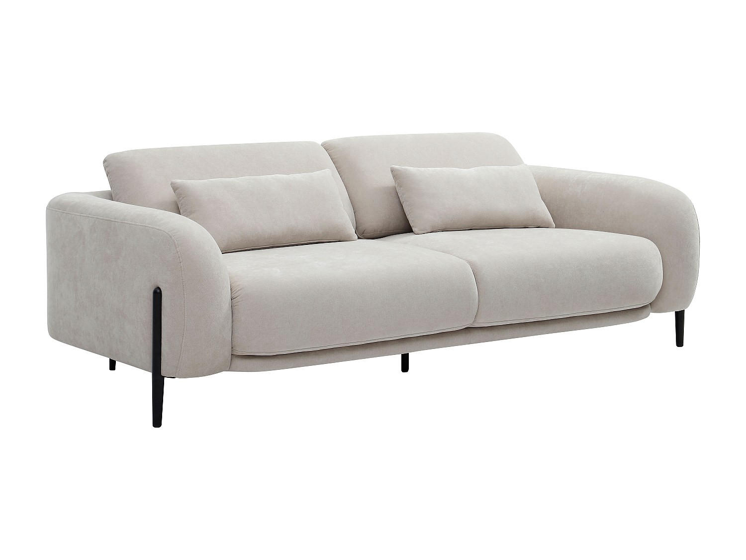 SOFA 3-Sitzer mit verstellbarer Rückenlehne - Stoff Beige - ARAVIO - Beige, Textil (210/100/102cm) - Vente-Unique