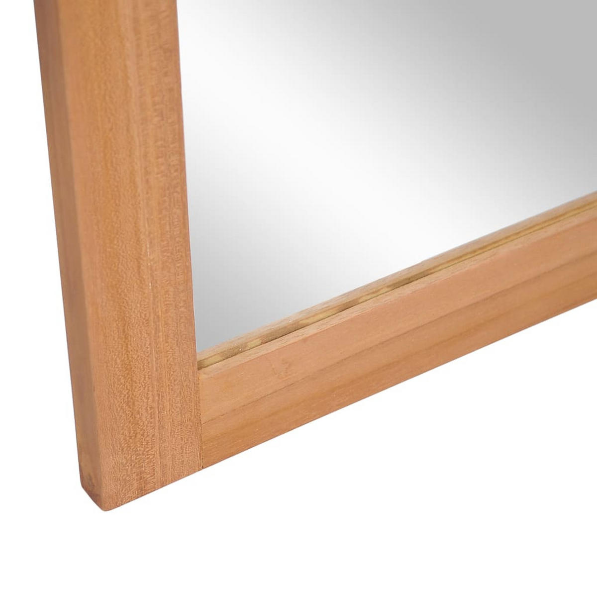 WANDSPIEGEL Teak Massiv 50x70 cm - Braun, Holz (50/70/1cm) - furnicato