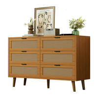 SIDEBOARD 120/76,5/40 cm Walnuss aus Spanplatte mit 6 Schubladen - Naturfarben, Holzwerkstoff (40/76.5/120cm) - OKMYHOME