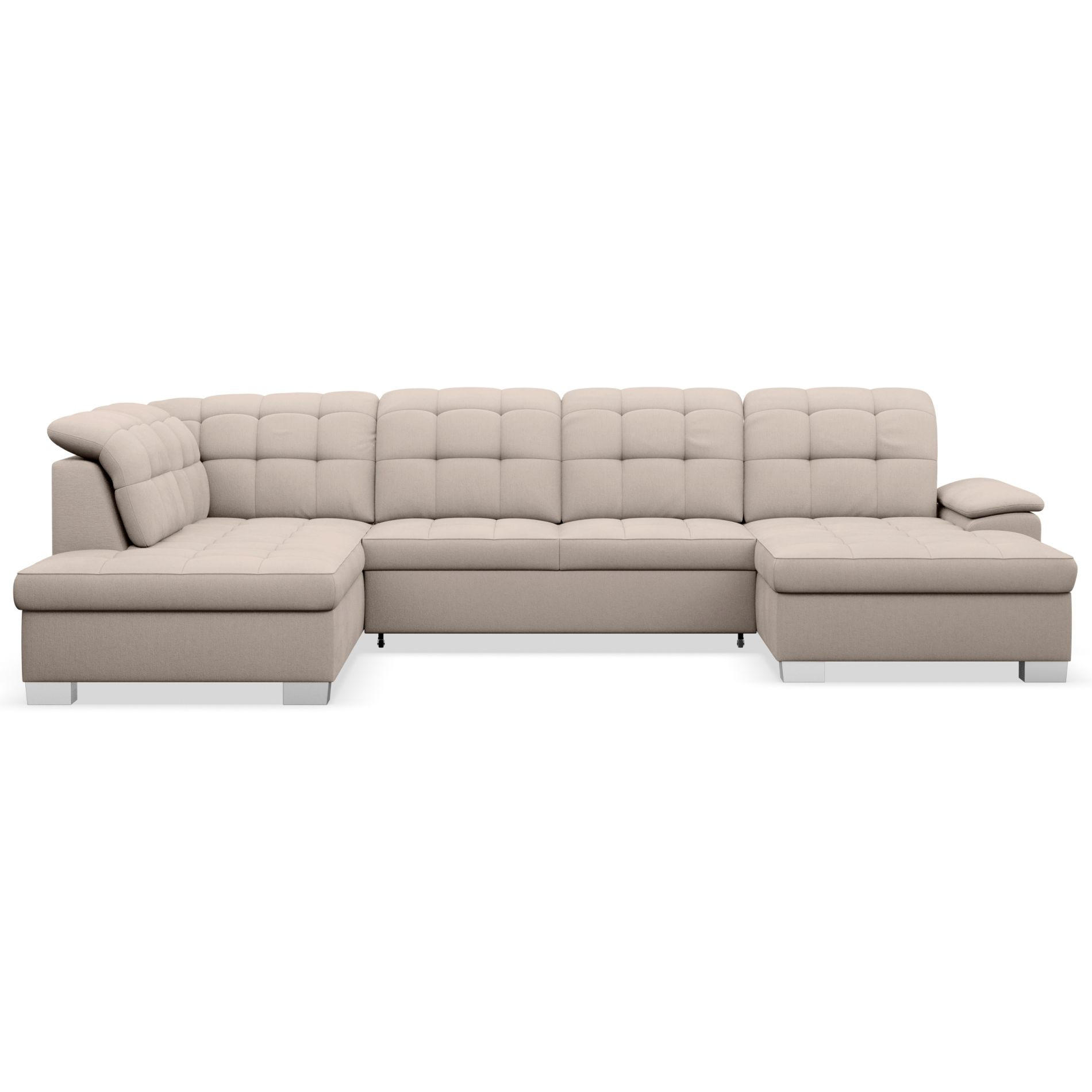 WOHNLANDSCHAFT Jamaal Beige rechtsseitig - Beige/Schwarz, Textil (330/106/212cm) - Selsey