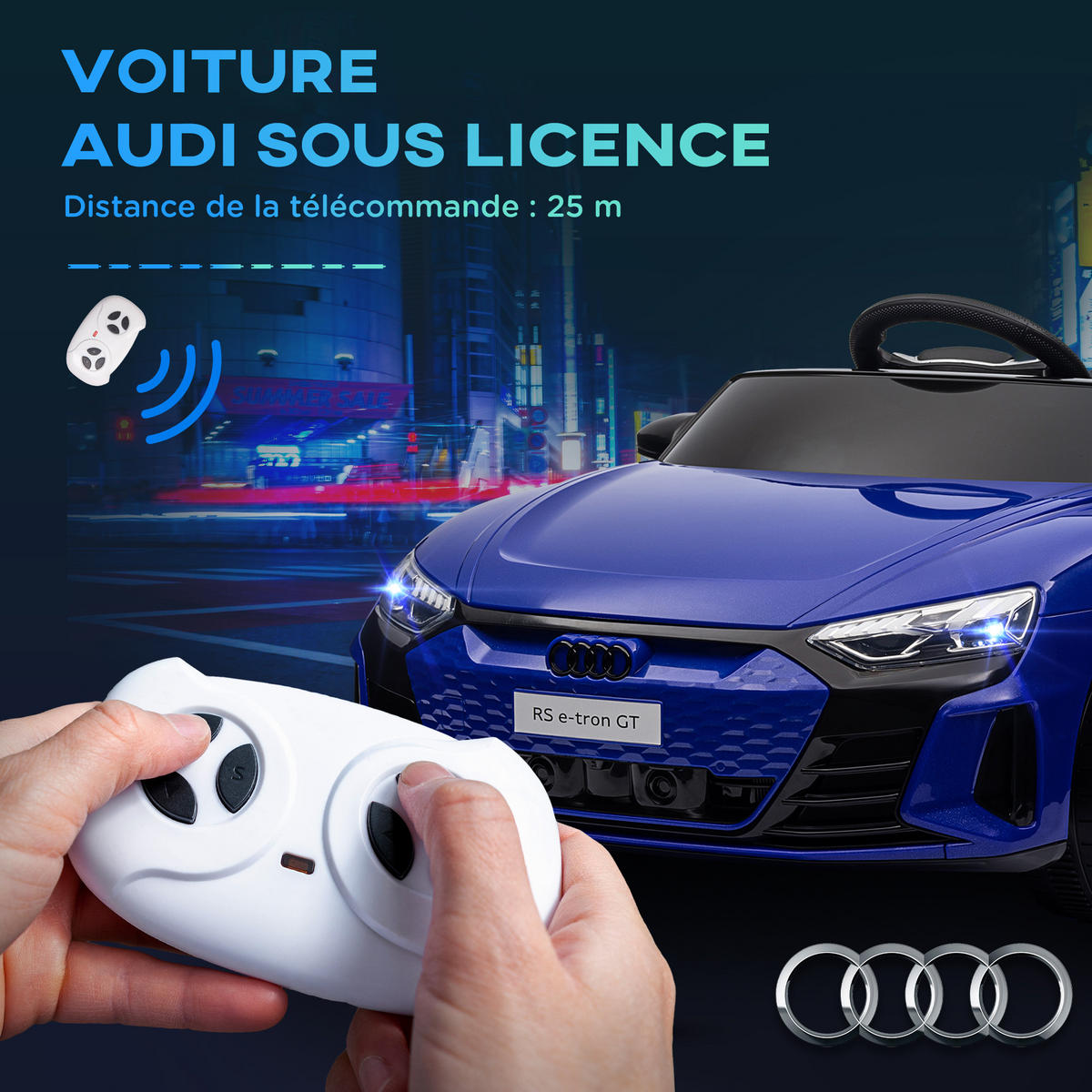 ELEKTRO-KINDERAUTO DE-13054 Fernbedienung Blau - Blau, Kunststoff (103/58/41cm) - ComfortXL