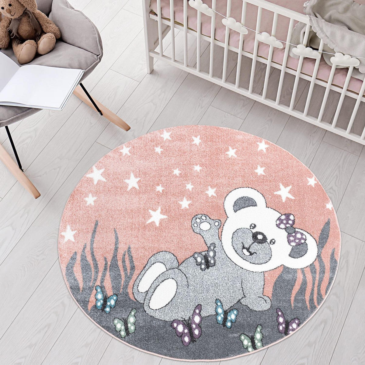 KINDERTEPPICH Anime 916 Rosa 160 cm Rund - Rosa, Textil (160/160cm) - carpet city