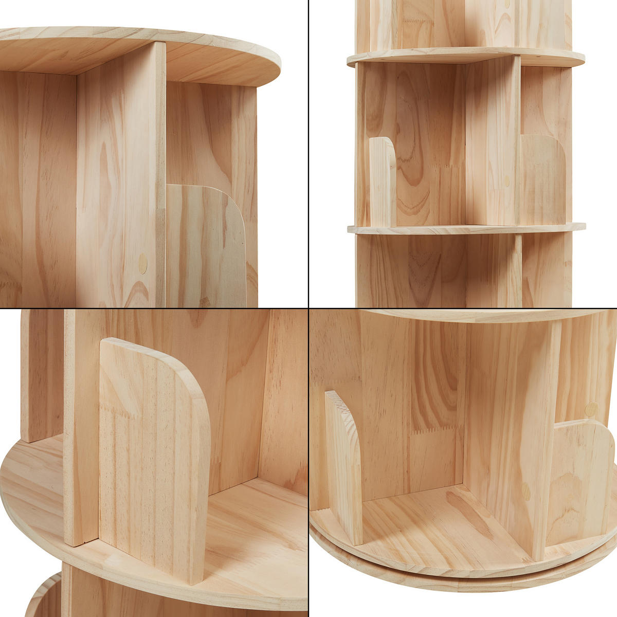 KINDERREGAL Chasek - Naturfarben, Holz (44/157/44cm) - [en.casa]
