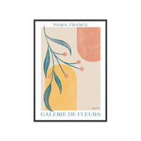 POSTER mit Rahmen Wild Apple - Botanical Poster III - Multicolor/Schwarz, Holz/Papier (70/100cm) - Poster&Frame