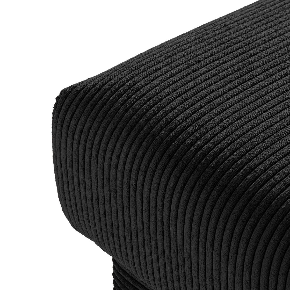 HOCKER GUSTAVO II, Schwarz - Schwarz/Braun, Holz/Holzwerkstoff (92/49/92cm) - KONSIMO®