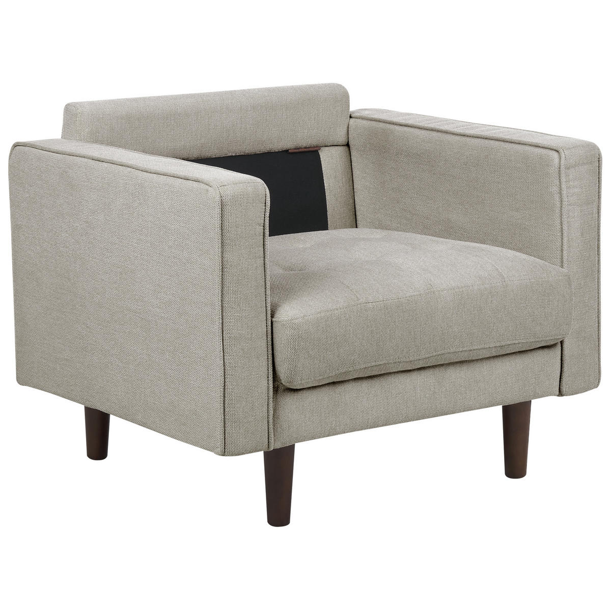 SESSEL taupe Nurmo - Dunkelbraun/Braun, Textil (86/78/74cm) - Beliani
