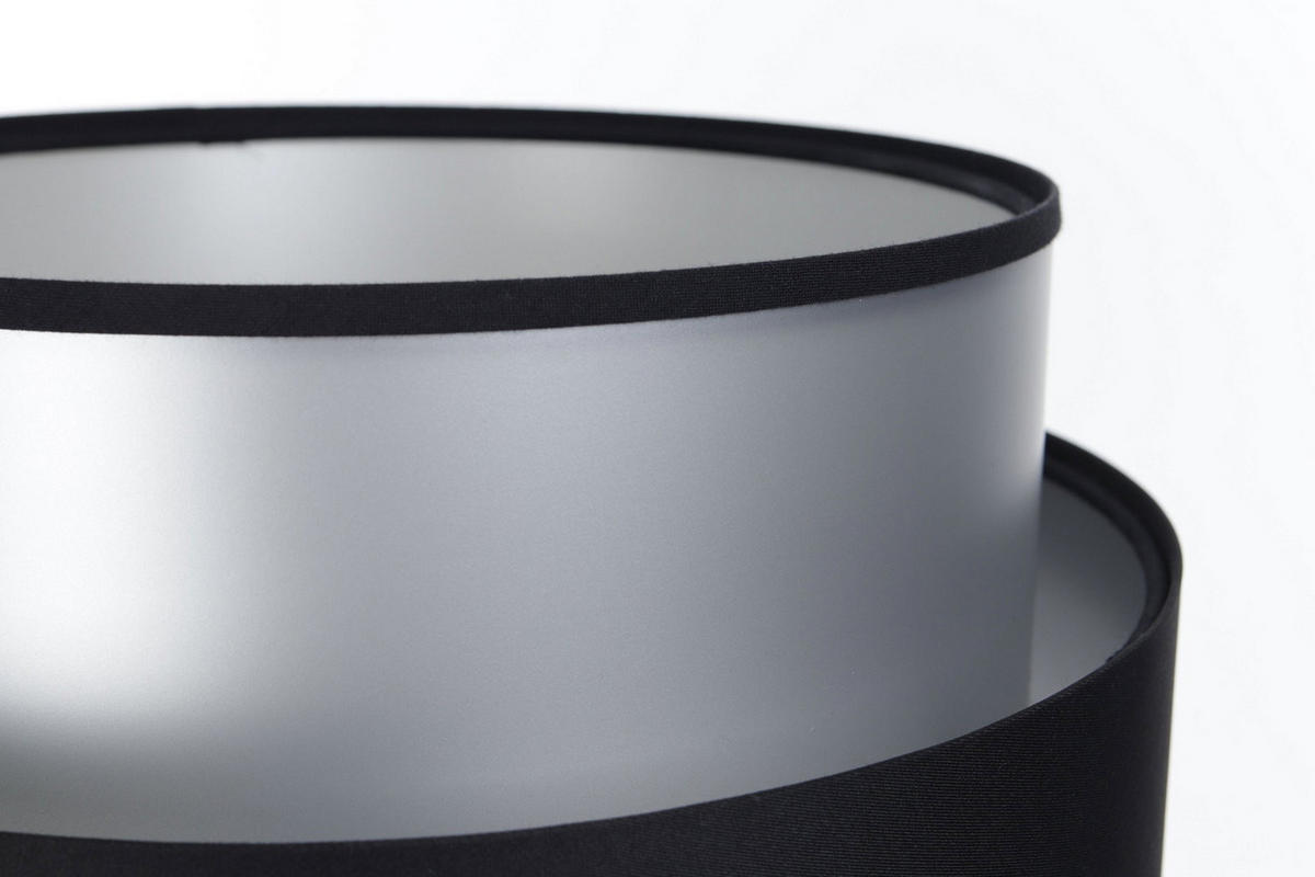 TISCHLAMPE Schwarz 30/45 cm - Silberfarben, Kunststoff (30/0.7/45cm) - ONZENO