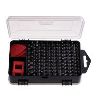 SCHRAUBENDREHER-SET für Feinmechaniker 115-in-1 multifunktionales in Rot - Schwarz, Metall (10.5/17.8/5.1cm) - Livingandhome