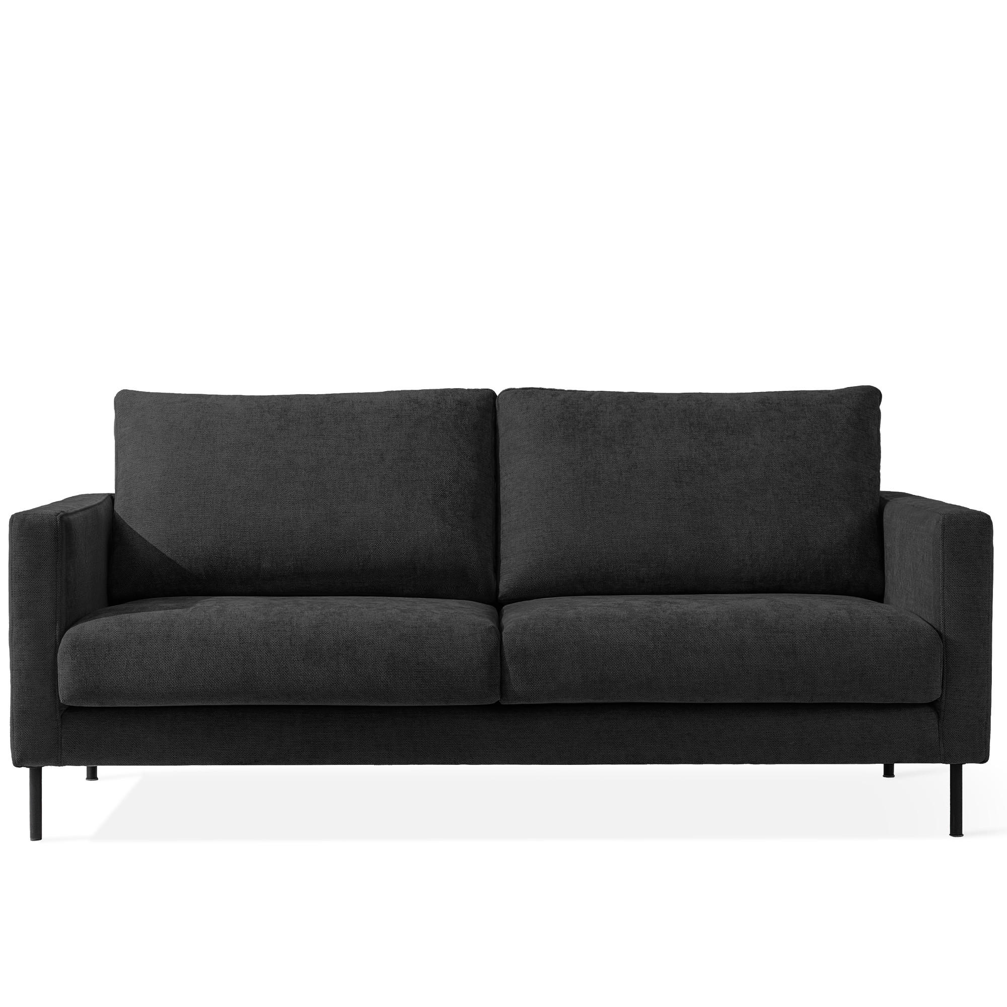 SOFA LUMO, 3-Sitzer, Anthrazit - Anthrazit/Schwarz, Holz/Holzwerkstoff (198/90/95cm) - KONSIMO®