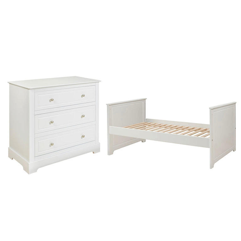 SOBA ZA BEBE 2-dijelni Bijeli - bijela, drvni materijal (146/90/78cm) - Petits-meubles
