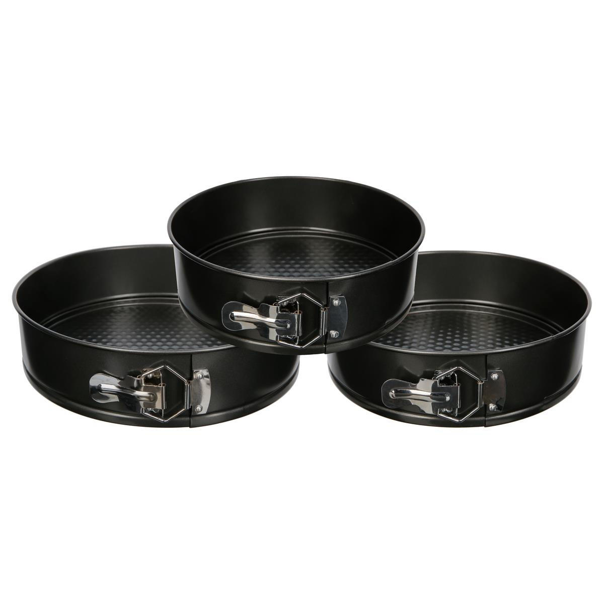 BACKFORMEN 3er Set 26/26/6,8 cm - Schwarz, Metall (26/6.8/26cm) - 5five Simply Smart