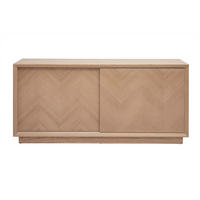 BUFFET Fischgrät Helles Eichenholz L160 ARROW - Eiche Bianco, Holz (39/74/160cm) - Miliboo