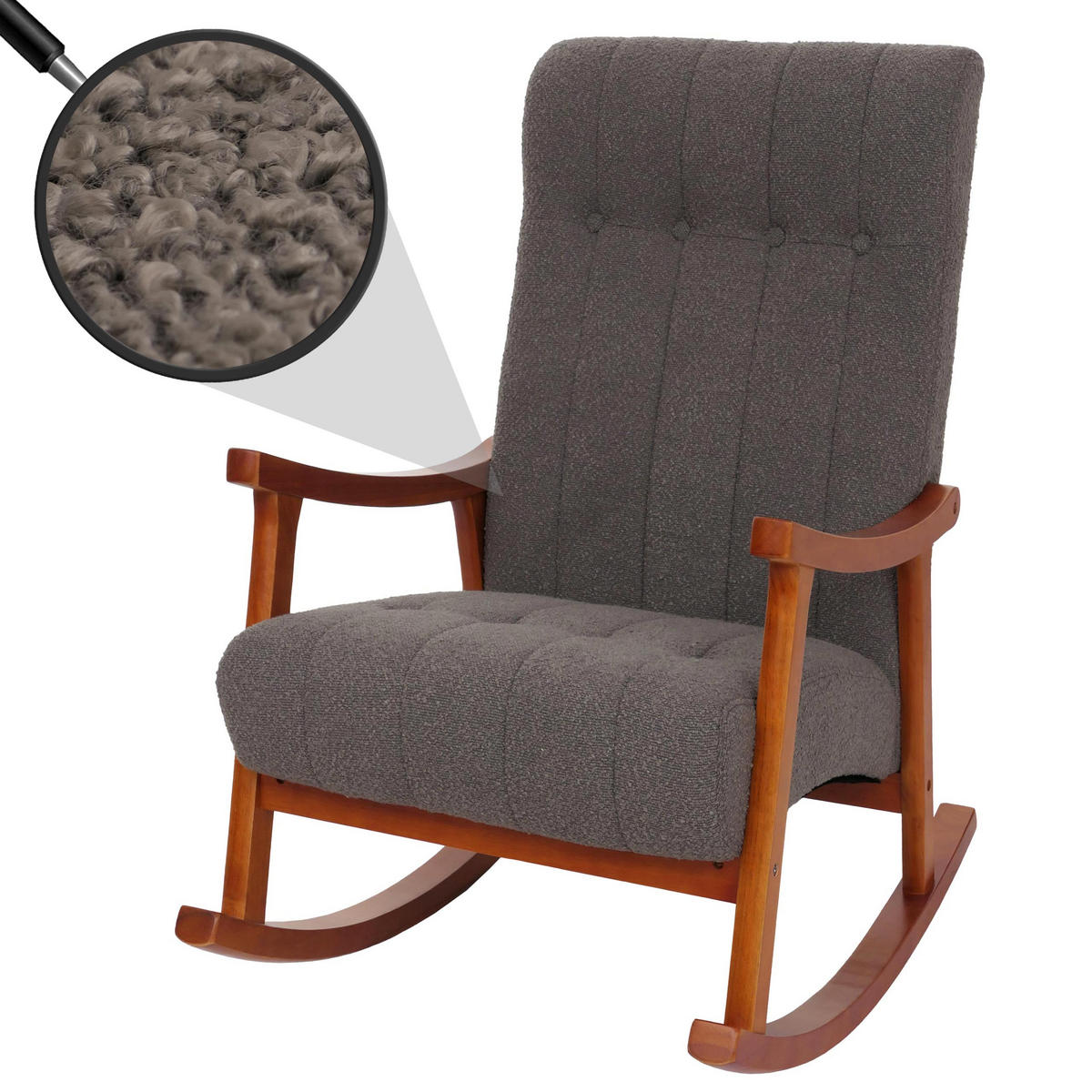 SCHAUKELSTUHL Anthrazit - Anthrazit, Textil (64/97/85cm) - MCW