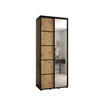 SCHWEBETÜRENSCHRANK 235,2/120/60 2-türig - Schwarz/Eiche Artisan, Holz/Metall (120/235/60cm) - Abiks Möbel