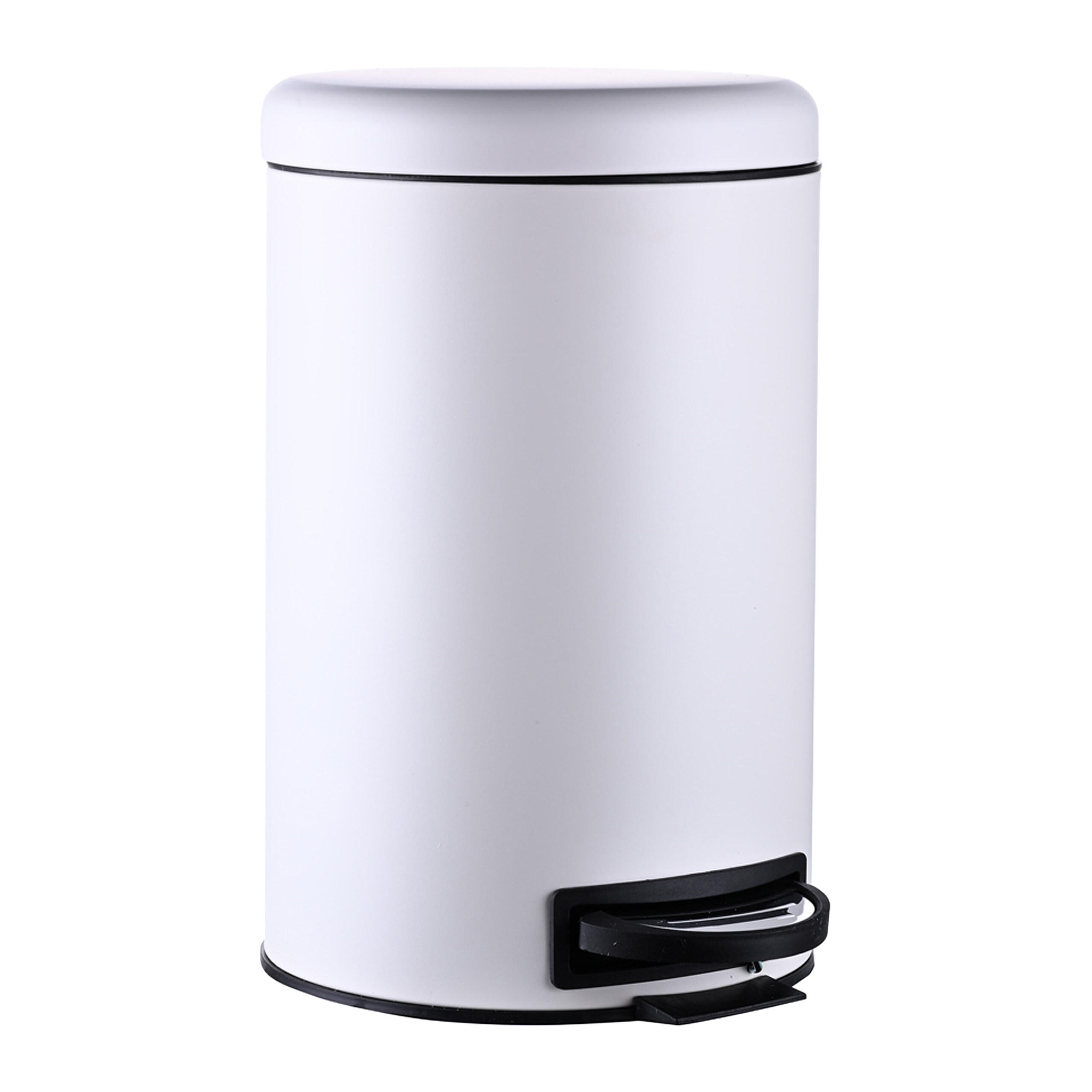 MÜLLEIMER - Weiß, Kunststoff/Metall (25.5/39/33cm) - Relaxdays