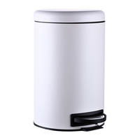 MÜLLEIMER - Weiß, Kunststoff/Metall (25.5/39/33cm) - Relaxdays