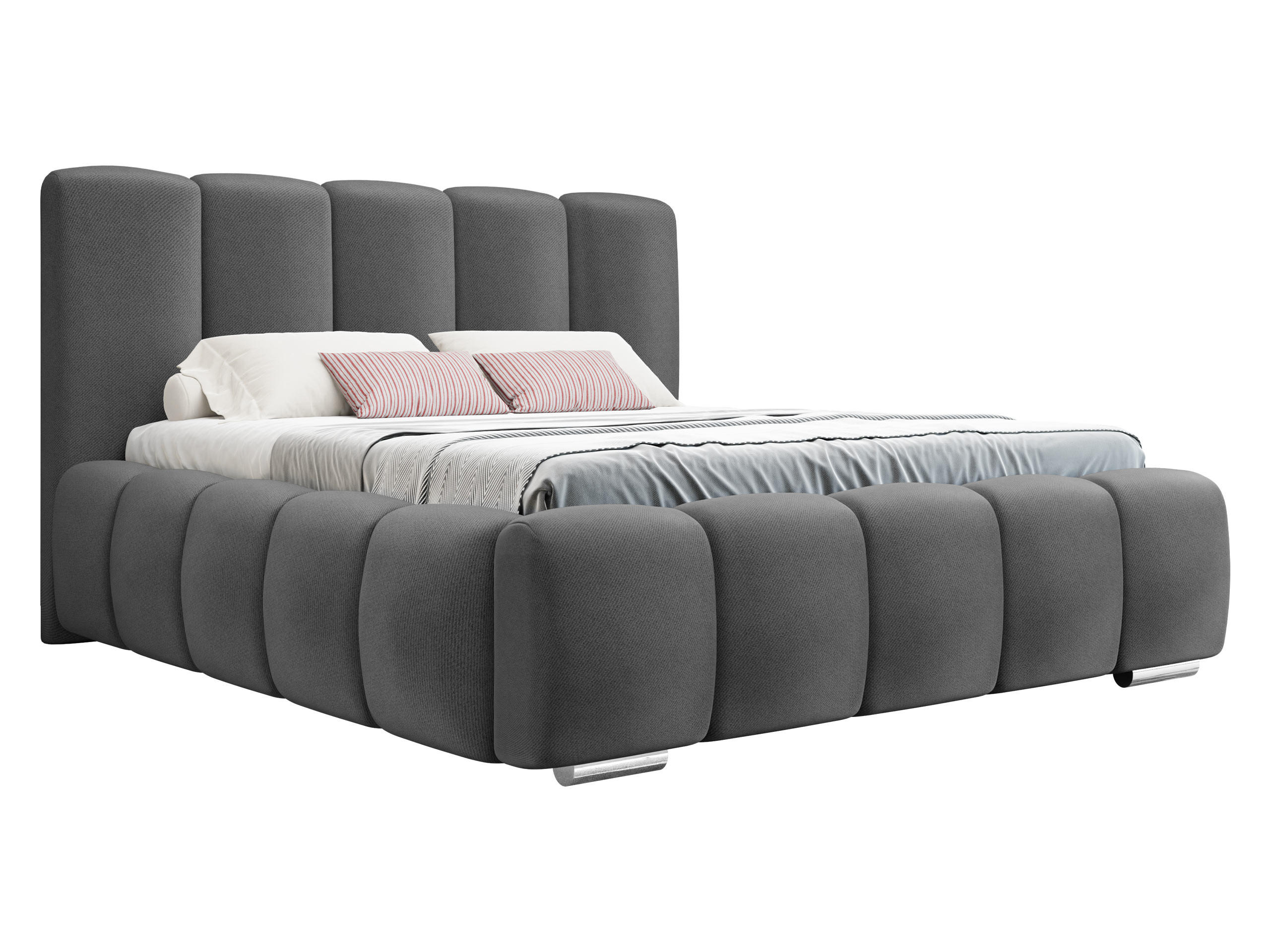 POLSTERBETT Wizko - Chromfarben/Naturfarben, Holz/Holzwerkstoff (140/200cm) - MIRJAN24