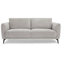 DREISITZER-SOFA Webstoff Grau - Schwarz/Grau, Textil/Metall (197/85/85cm) - Furnhouse