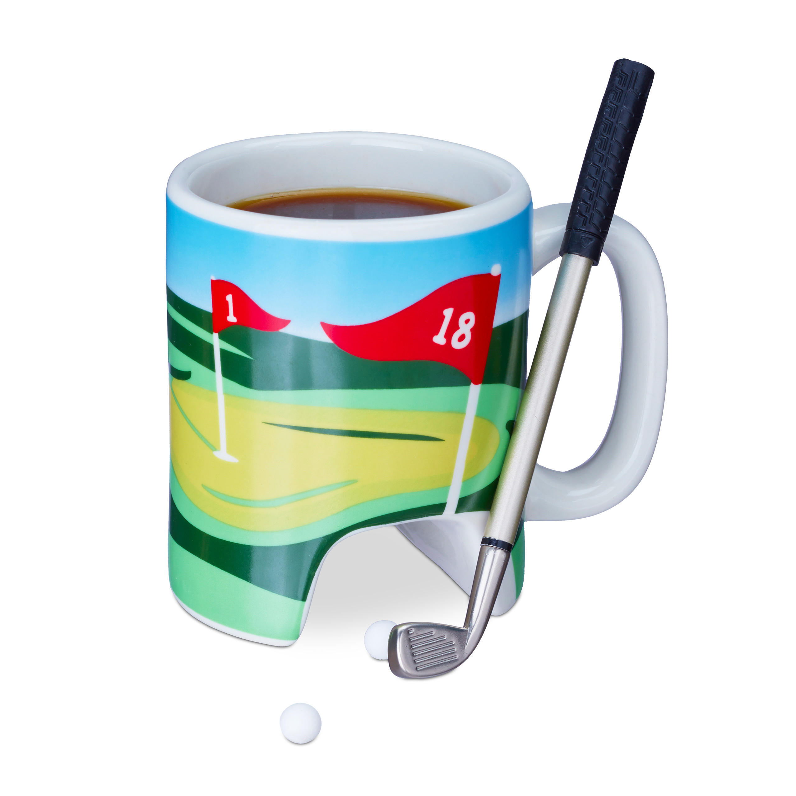 Relaxdays HRNEK Barevný 4dílný-set stolní golf 250 ml