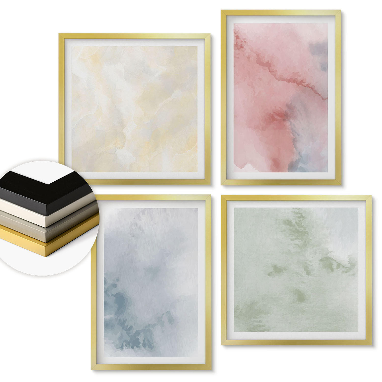 ArtPrintCave Wandbilder Gold 50x50 cm