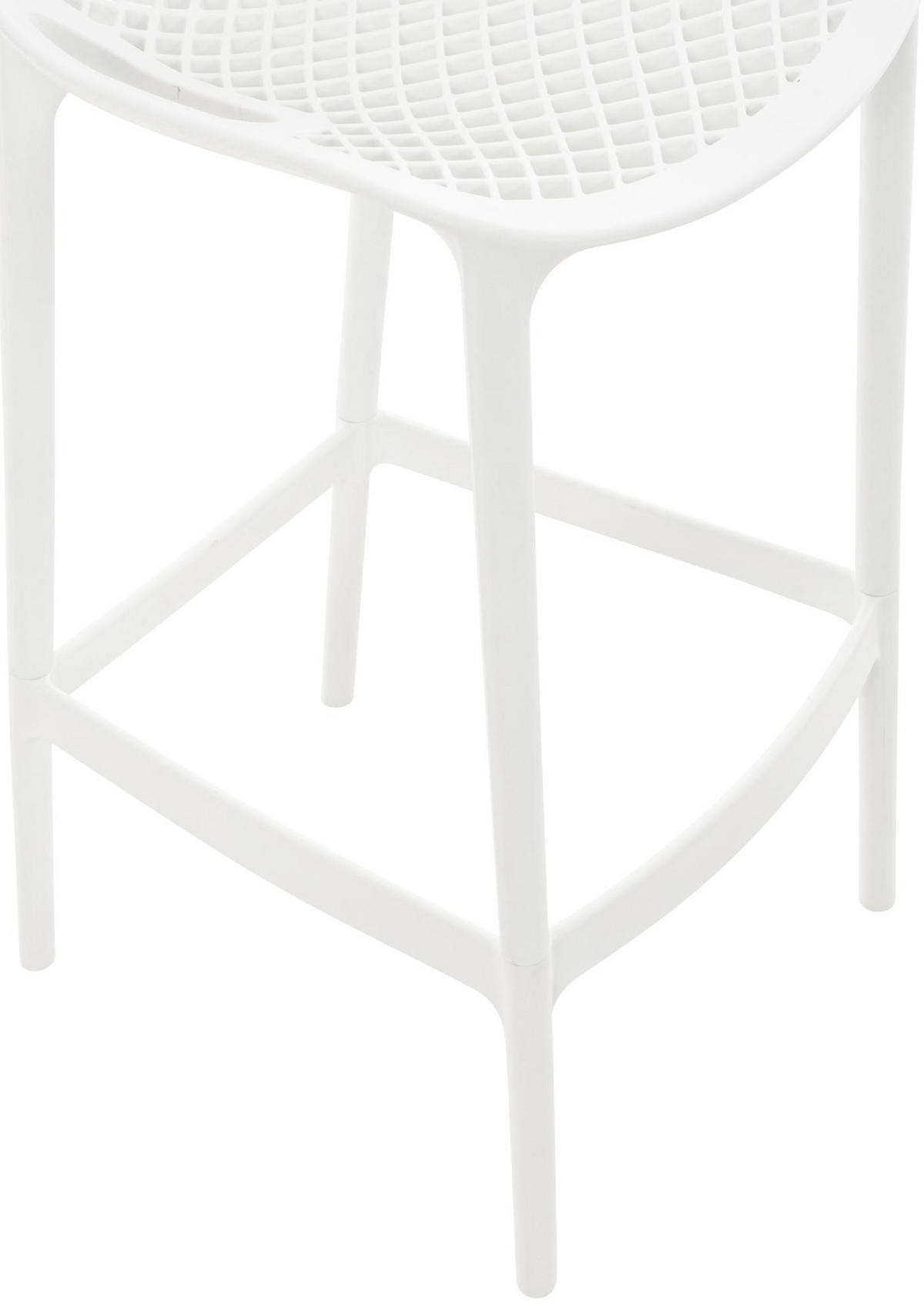 BARHOCKER 2er Set Kunststoff Weiß - Weiß, Kunststoff (45/105/53cm) - CLP