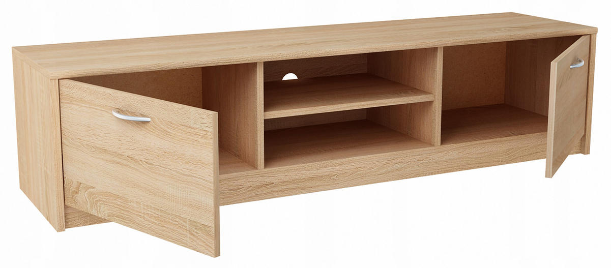 FERNSEHKOMMODE 2DC Sonoma Eiche 160/41/36 cm - Sonoma Eiche, Holzwerkstoff (160/36/41cm) - Matkam Möbel