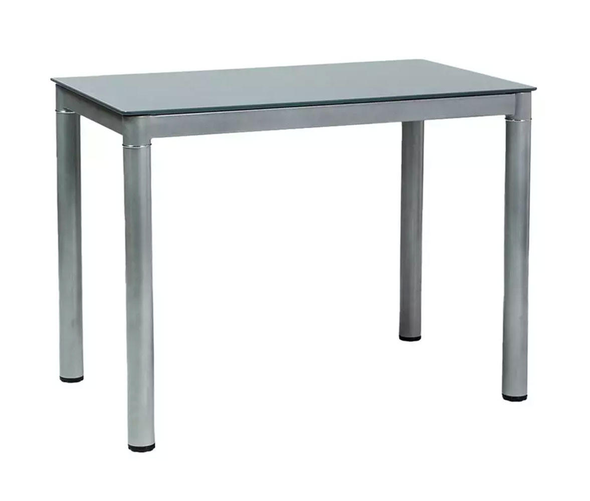 ESSTISCH Galant grau 100 / 60 / 75cm - Grau, Glas/Holz (60/100/75cm) - Feldmann-Wohnen