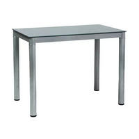 ESSTISCH Galant grau 100 / 60 / 75cm - Grau, Glas/Holz (60/100/75cm) - Feldmann-Wohnen