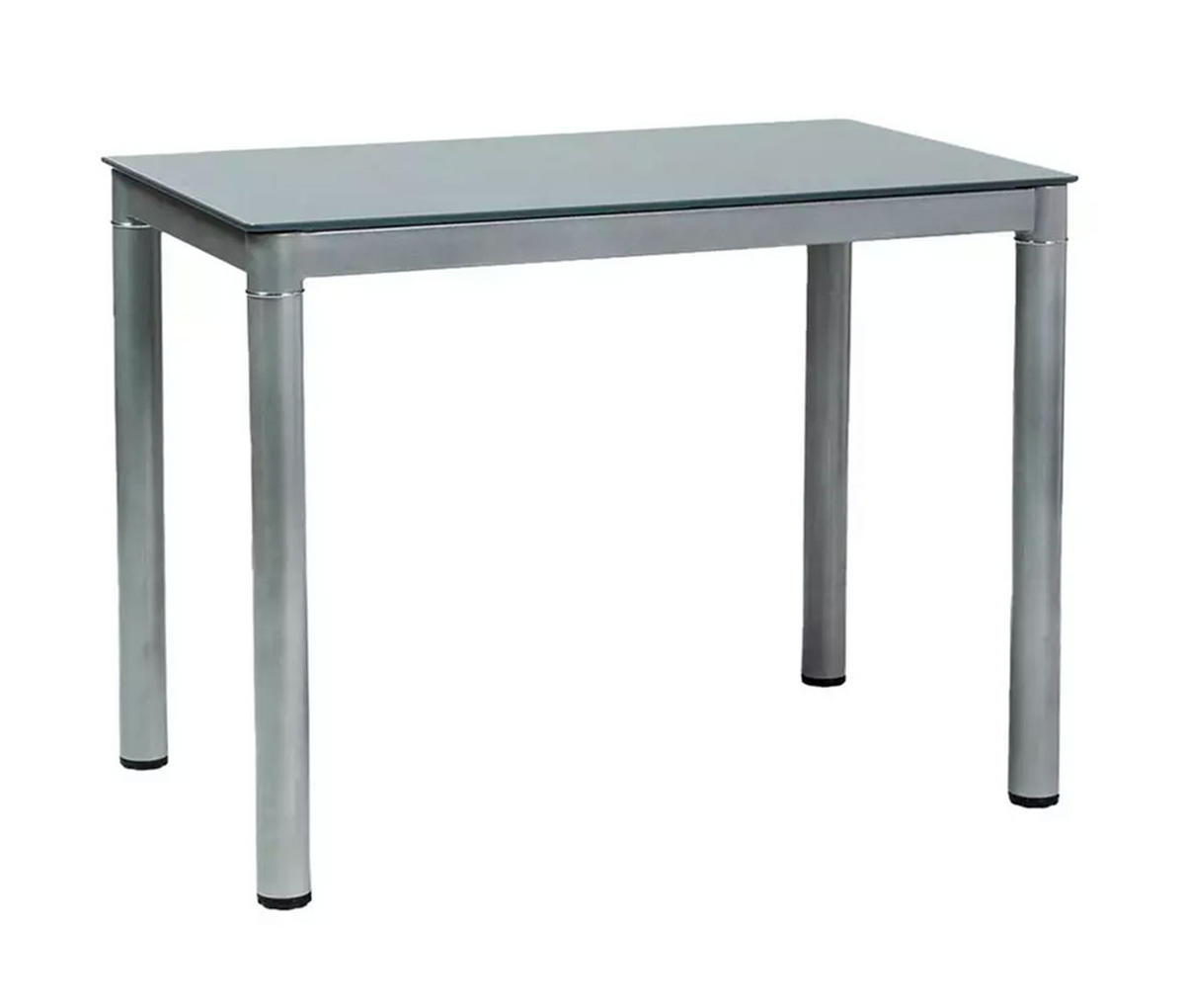 ESSTISCH Galant grau 100 / 60 / 75cm - Grau, Glas/Holz (60/100/75cm) - Feldmann-Wohnen