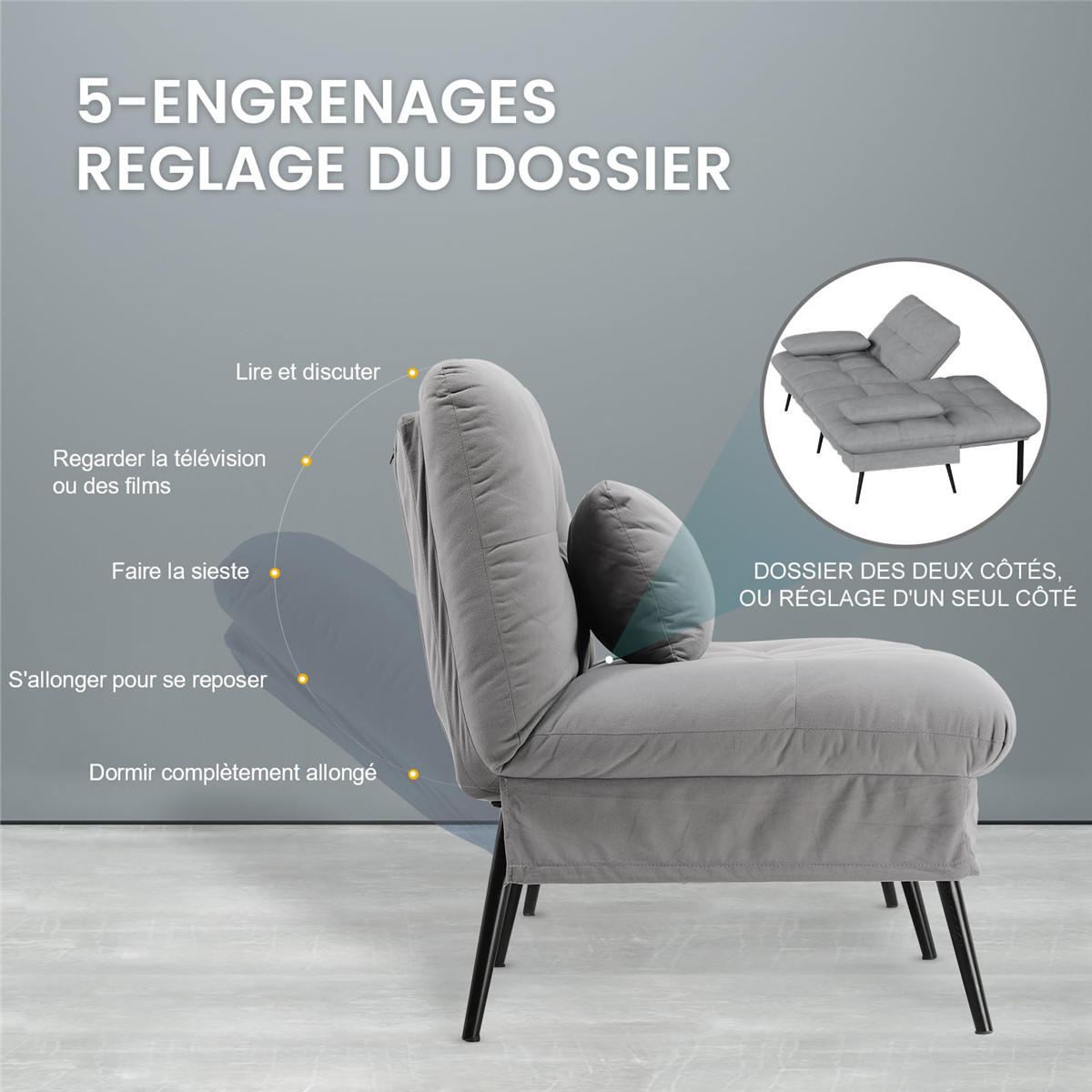 SCHLAFSOFA 3-Sitzer mit Bettfunktion und Stoffbezug, Grau - Grau, Textil (174/42/102cm) - Kaket