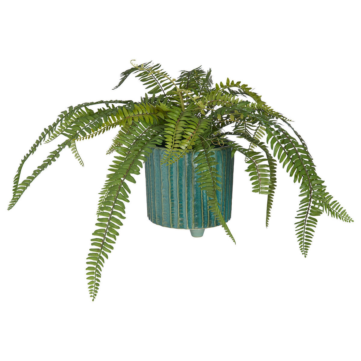 BLUMENTOPF Reed - Grün, Keramik (20cm) - Butlers