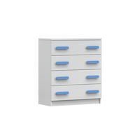 KINDERKOMMODE INGE 02 80/90/40 cm Weiß/Blau - Blau/Weiß, Holzwerkstoff (80/90/40cm) - Deine Möbel 24