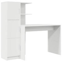 SCHREIBTISCH 2 Pcs Weiss - Weiß, Holzwerkstoff (150/133.5/124cm) - vidaXL