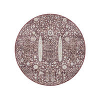 VINTAGE-TEPPICH George waschbar ø 120 cm rund - Bordeaux, Kunststoff (120/120cm) - benuta