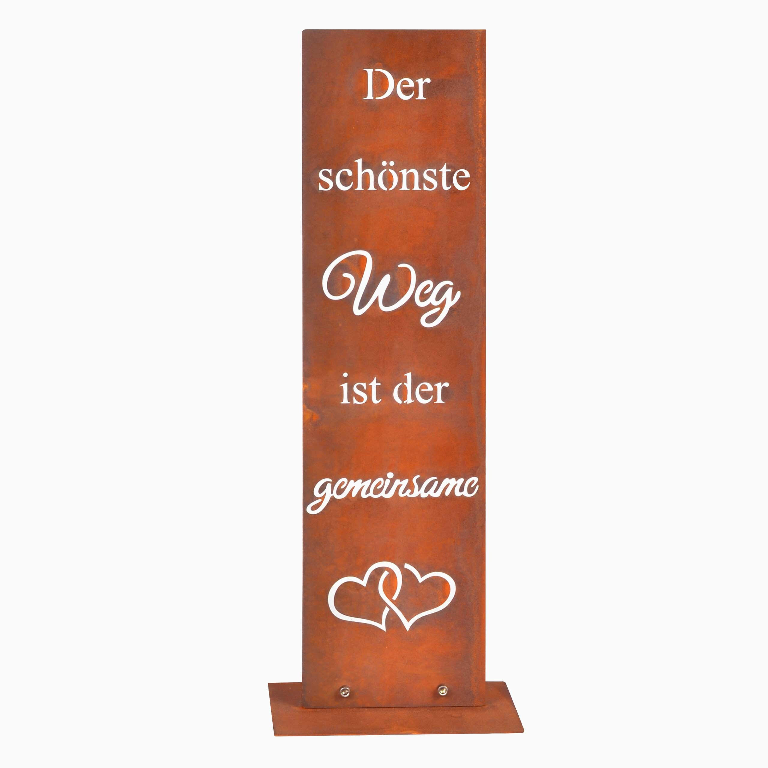 GARTENDEKO - Braun, Metall (15cm) - Relaxdays