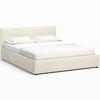 POLSTERBETT 160×200 mit Bettkasten und Lattenrost Mika HLR-5 Beige Velours - Beige, Holz (160/200cm) - Jana