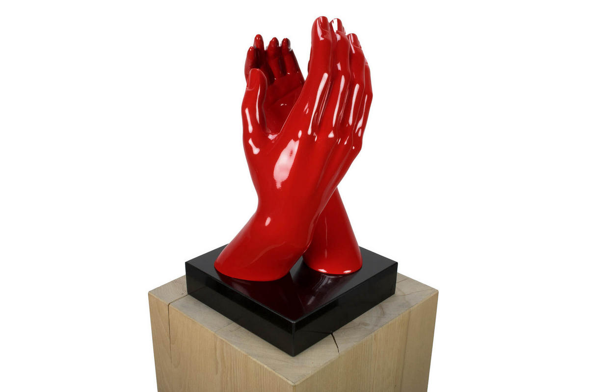 SKULPTUR Rot 21/41 cm - Rot, Stein (4.85/41/21cm) - KUNSTLOFT